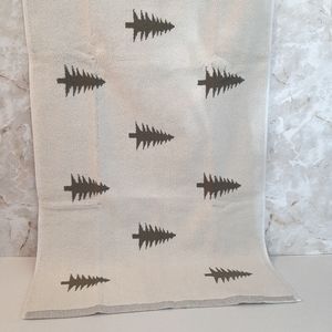 **Pottery Barn Pine Tree Jacquard Bath Mat